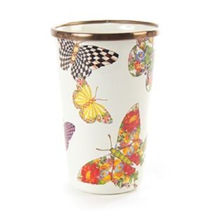 Mackenzie Childs Tumbler Glass Toothbrush Holder -